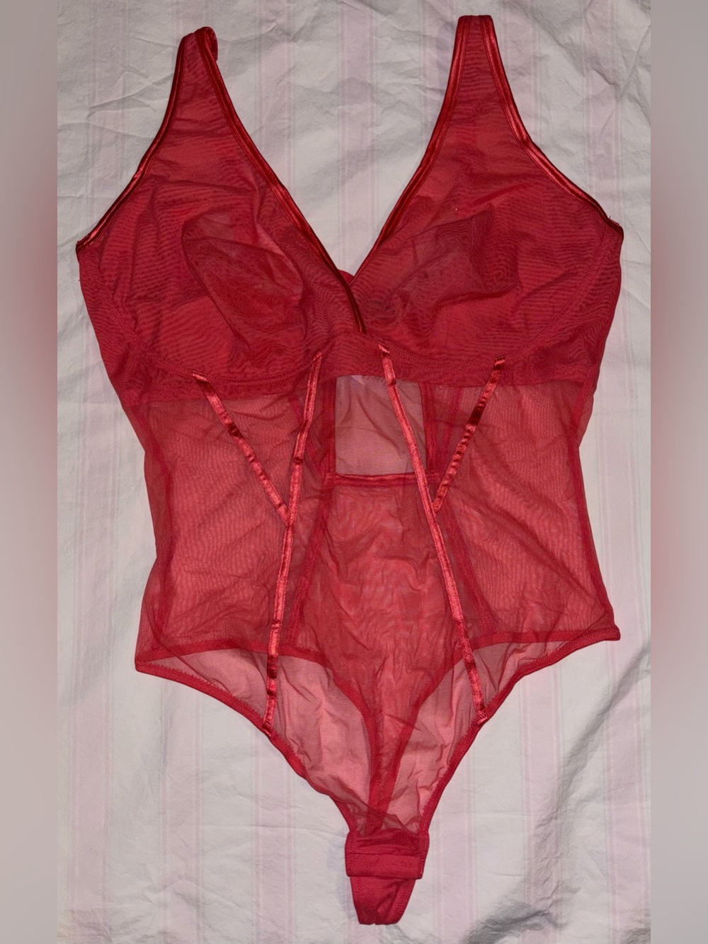 Cosabella Sardegna Curvy Teddy Bodysuit in Rossa Red Sz XL NWT